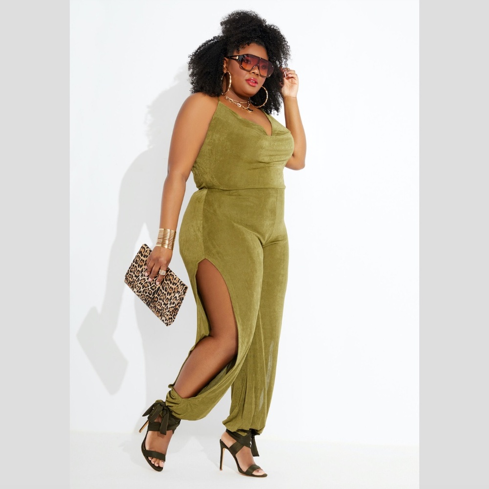Ashley Stewart Plus Size Halter Jumpsuit - "The Sonya Jumpsuit" Size: 4X